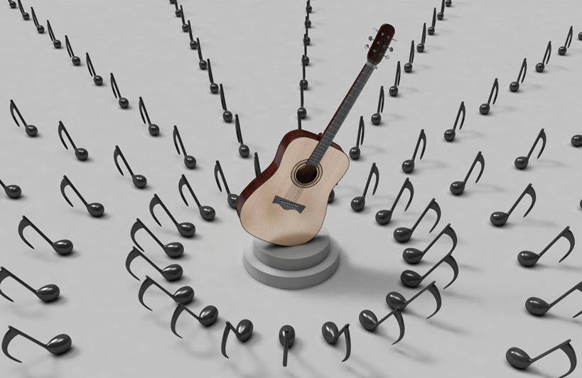 无人,横图,插画,室内,白天,正面,数码,科技,许多,阴影,灰色背景,环绕,围绕,网络,圆形,领奖台,图形,圆,吉他,乐器,弦乐器,很多,高光,几何,计算机图形,音乐,合成,图画,环抱,画,一个,单个,电脑合成图,数码合成图,节拍,合成图,数学,弹拨弦鸣乐器,乐符,音符,漫画,符头,符干,符尾,乐章,写实,具体,具象,萦绕,彩图,几何图形,平面图形,弹拨弦乐器