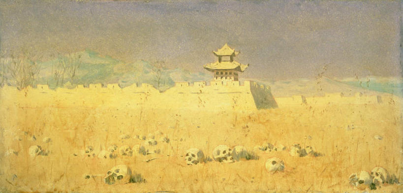 颅骨,无人,寺庙,横图,室内,白天,正面,旅游,度假,绘画,名胜古迹,标志建筑,地标,建筑,油画,中国,亚洲,节日,遗迹,艺术,塔,古典,燃烧,古迹,文化,文物,娱乐,建设,古建筑,宝塔,废墟,香火,工艺品,庙宇,品味,祈祷,享受,休闲,健康,旅游胜地,放松,许愿,宗教,信仰,纪念,祈求,美术,死亡,高雅,古文明,东亚,中华人民共和国,美学,道观,殒命,鼻骨,顶骨,额骨,颈椎,颞骨,下颌骨,颧骨,灭亡,浮图,浮屠,平安,头盖骨,彩图,庙,寺
