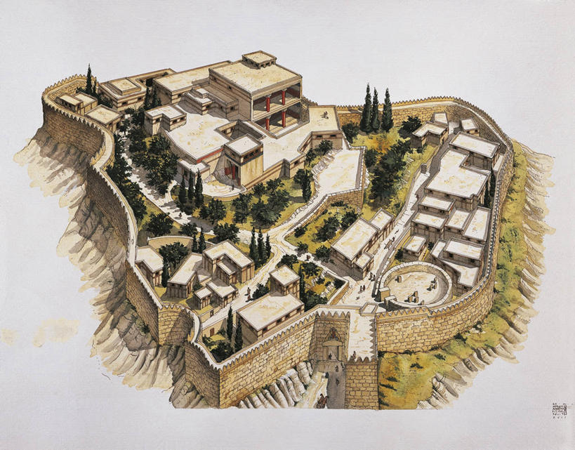 无人,横图,俯视,插画,室外,白天,数码,科技,建筑,希腊,阴影,网络,围墙,高光,几何,计算机图形,合成,图画,历史,城墙,石墙,画,修理,考古学,电脑合成图,数码合成图,合成图,南欧,修复,漫画,写实,具体,具象,古希腊,古代文明,彩图,高角度拍摄,迈锡尼,过去