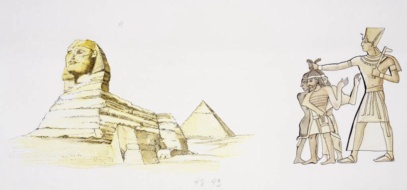 无人,横图,全景,插画,数码,科技,雕塑,埃及,对抗,阴影,网络,高光,几何,计算机图形,合成,图画,历史,画,金字塔,力量,电脑合成图,数码合成图,权威,中东,狮身人面像,暴力,法老,合成图,打斗,漫画,比例,北非,埃及文化,吉萨,写实,具体,具象,斯芬克斯,古埃及文明,古代文明,彩图,浅浮雕,社会问题,性格