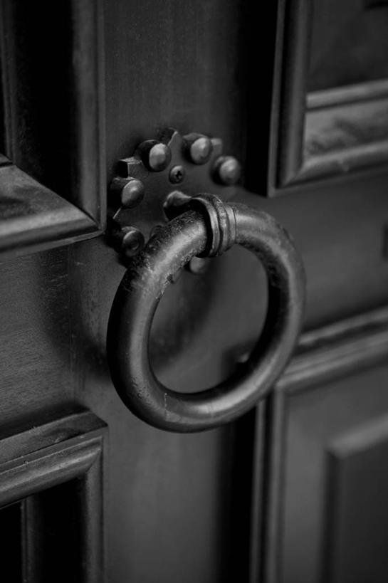 无人,竖图,黑白,室内,美国,圆形,正门,门环,北美,加利福尼亚