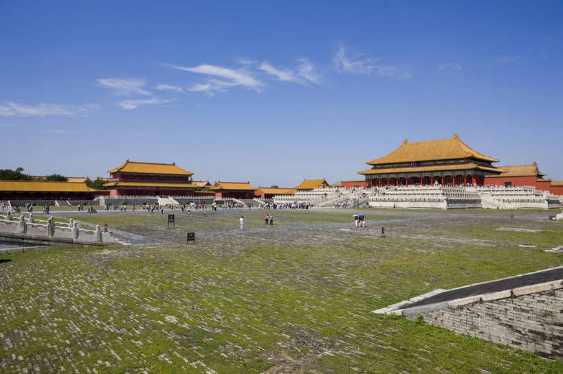 故宫,横图,室外,白天,建筑,北京,中国,亚洲,雕刻,历史,古代,白云,天空,中国文化,东亚,中华人民共和国,古远,皇家,传统文化,bj174