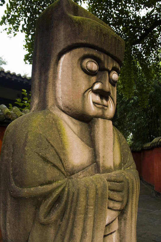 无人,竖图,彩色,室外,白天,旅游,度假,名胜古迹,标志建筑,地标,建筑,雕塑,中国,亚洲,遗迹,雕像,古迹,文物,娱乐,建设,古建筑,享受,休闲,旅游胜地,放松,竖,摄影,四川省,石像,中国文化,古文明,东亚,成都,中华人民共和国,武侯祠,旅行,传统文化,bj174