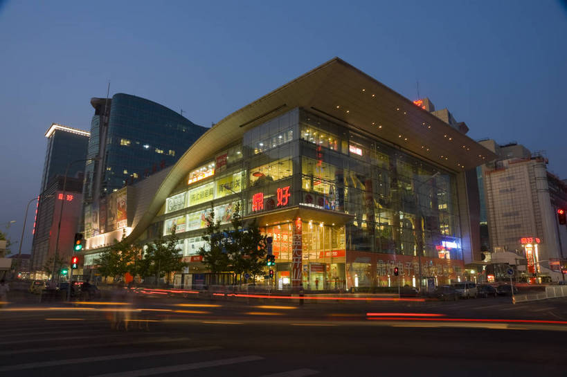 无人,摄影师,横图,彩色,室外,仰视,科技,城市,大厦,街道,路灯,夜景,北京,中国,亚洲,高耸,东方,现代化,摄影,摄像师,中关村,灯火辉煌,旅行,高层建筑,bj174