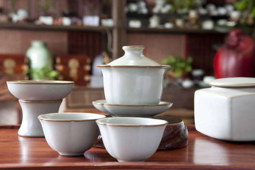 无人,横图,室内,特写,下午茶,桌子,静物,北京,中国,亚洲,装饰,材料,瓷器,茶道,陶瓷制品,古典,杯,茶盘,传统,饮食,茶碟,容器,茶馆,摄影,中国茶,中国文化,古典风格,东亚,东亚文化,茶杯,彩图,传统文化,茶叶盒,汝瓷,bj175